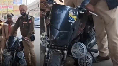 train like horn on hero hf deluxe watch police testing it in viral video